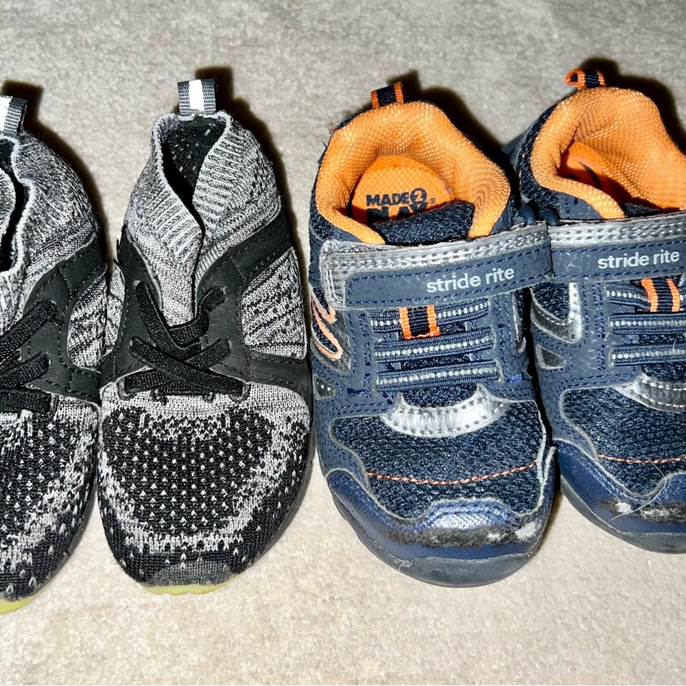 Sz 6 Striderite and Cat & Jack toddler sneakers